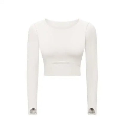 Women Long Sleeve Casual T Shirts Basic O Neck Crop Top Soft Korean Fashion Tees Blouse