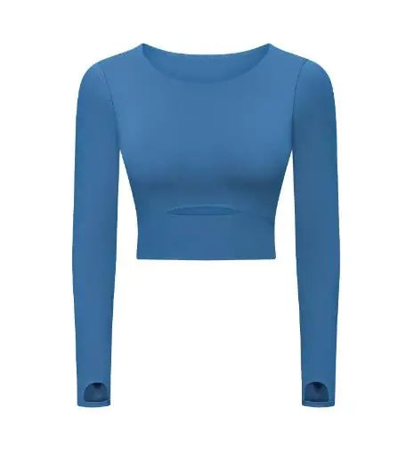 Women Long Sleeve Casual T Shirts Basic O Neck Crop Top Soft Korean Fashion Tees Blouse