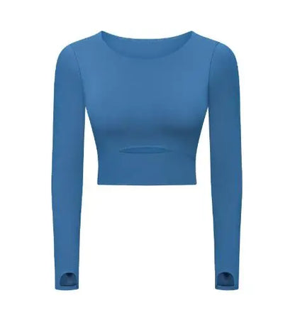 Women Long Sleeve Casual T Shirts Basic O Neck Crop Top Soft Korean Fashion Tees Blouse