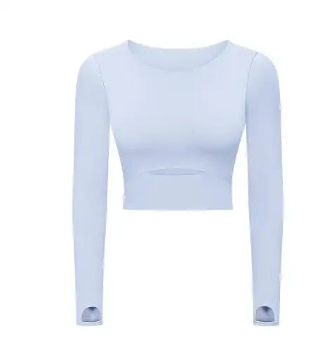 Women Long Sleeve Casual T Shirts Basic O Neck Crop Top Soft Korean Fashion Tees Blouse