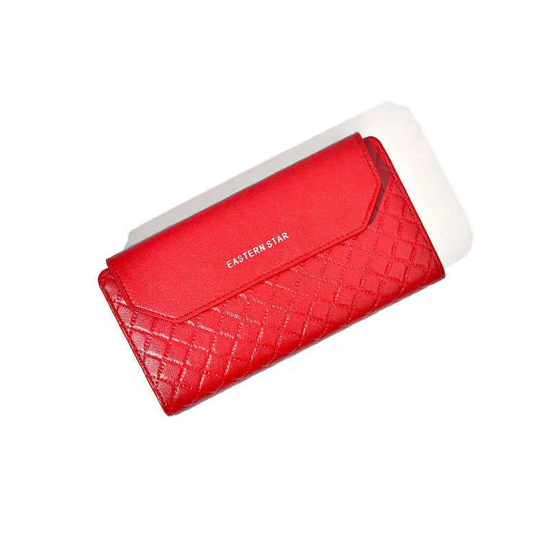 Women Long Wallet Pu Leather Card Holder Large Capacity Female Multi-function Coin Purse Clutch Money Bag Phone Wristlet Handbag