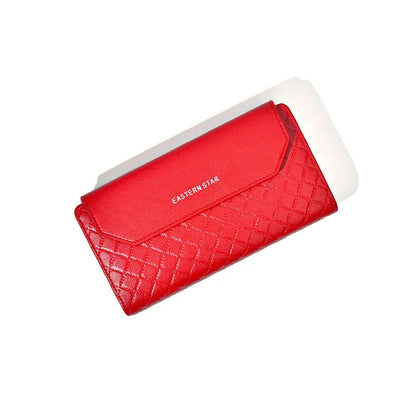 Women Long Wallet Pu Leather Card Holder Large Capacity Female Multi-function Coin Purse Clutch Money Bag Phone Wristlet Handbag