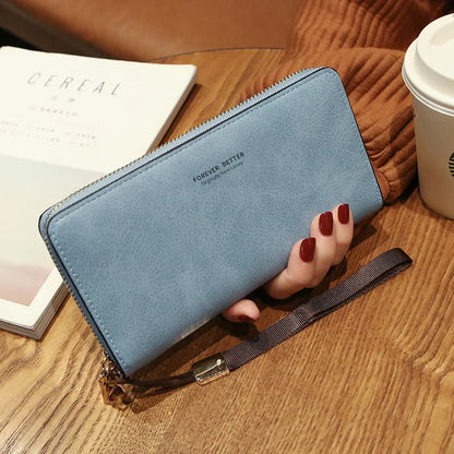 Women Long Wallet Pu Leather Card Holder Large Capacity Female Multi-function Coin Purse Clutch Money Bag Phone Wristlet Handbag