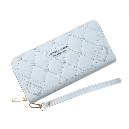 Women Long Wallet Pu Leather Card Holder Large Capacity Female Multi-function Coin Purse Clutch Money Bag Phone Wristlet Handbag
