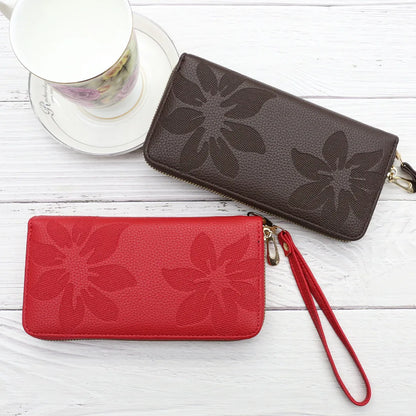 Women Long Wallet Pu Leather Card Holder Large Capacity Female Multi-function Coin Purse Clutch Money Bag Phone Wristlet Handbag
