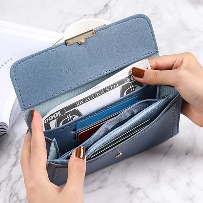 Women Long Wallet Pu Leather Card Holder Large Capacity Female Multi-function Coin Purse Clutch Money Bag Phone Wristlet Handbag
