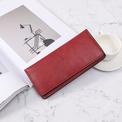 Women Long Wallet Pu Leather Card Holder Large Capacity Female Multi-function Coin Purse Clutch Money Bag Phone Wristlet Handbag