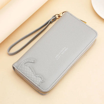 Women Long Wallet Pu Leather Card Holder Large Capacity Female Multi-function Coin Purse Clutch Money Bag Phone Wristlet Handbag