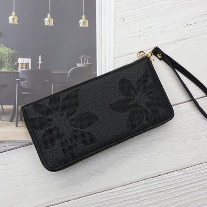 Women Long Wallet Pu Leather Card Holder Large Capacity Female Multi-function Coin Purse Clutch Money Bag Phone Wristlet Handbag