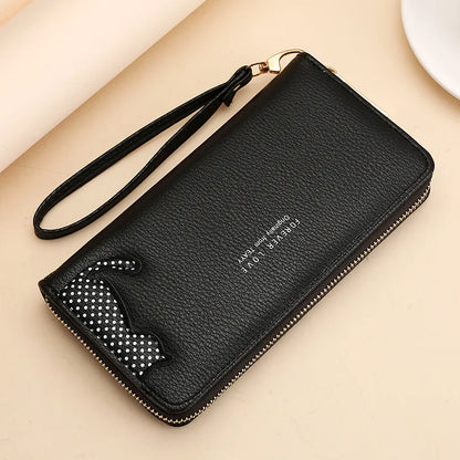 Women Long Wallet Pu Leather Card Holder Large Capacity Female Multi-function Coin Purse Clutch Money Bag Phone Wristlet Handbag