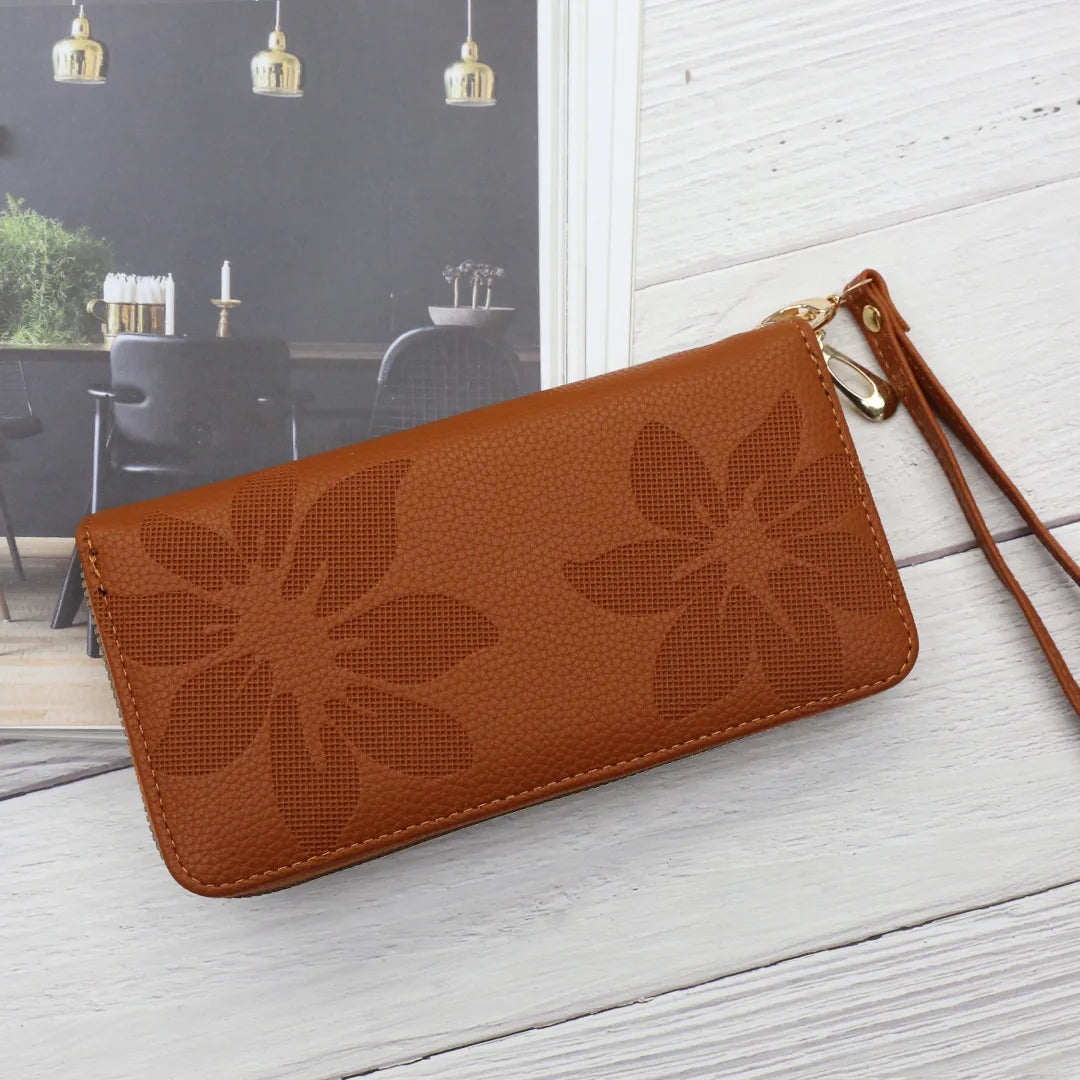 Women Long Wallet Pu Leather Card Holder Large Capacity Female Multi-function Coin Purse Clutch Money Bag Phone Wristlet Handbag