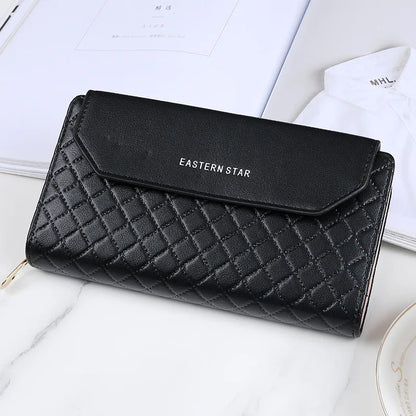 Women Long Wallet Pu Leather Card Holder Large Capacity Female Multi-function Coin Purse Clutch Money Bag Phone Wristlet Handbag