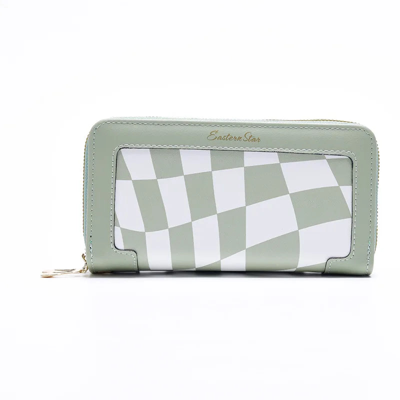 Women Long Wallet Pu Leather Card Holder Large Capacity Female Multi-function Coin Purse Clutch Money Bag Phone Wristlet Handbag