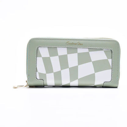 Women Long Wallet Pu Leather Card Holder Large Capacity Female Multi-function Coin Purse Clutch Money Bag Phone Wristlet Handbag