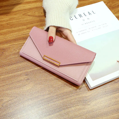 Women Long Wallet Pu Leather Card Holder Large Capacity Female Multi-function Coin Purse Clutch Money Bag Phone Wristlet Handbag