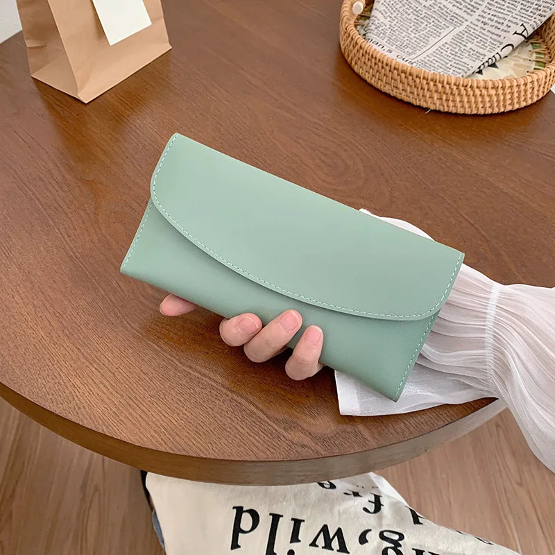 Women Long Wallet Pu Leather Card Holder Large Capacity Female Multi-function Coin Purse Clutch Money Bag Phone Wristlet Handbag