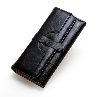 Women Long Wallet Pu Leather Card Holder Large Capacity Female Multi-function Coin Purse Clutch Money Bag Phone Wristlet Handbag