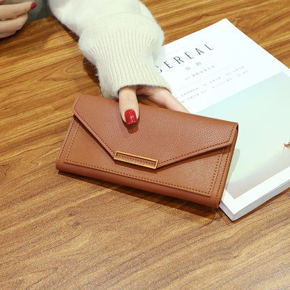 Women Long Wallet Pu Leather Card Holder Large Capacity Female Multi-function Coin Purse Clutch Money Bag Phone Wristlet Handbag