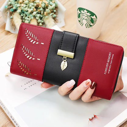 Women Long Wallet Pu Leather Card Holder Large Capacity Female Multi-function Coin Purse Clutch Money Bag Phone Wristlet Handbag