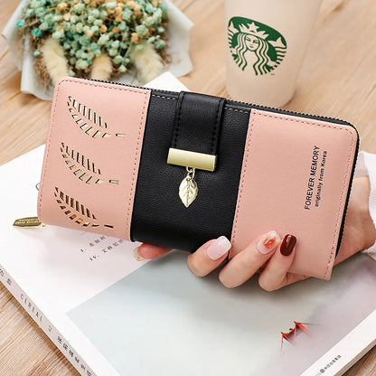 Women Long Wallet Pu Leather Card Holder Large Capacity Female Multi-function Coin Purse Clutch Money Bag Phone Wristlet Handbag