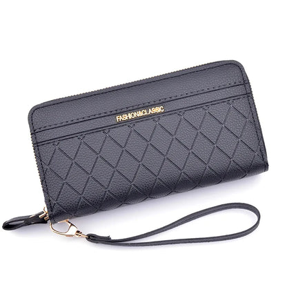 Women Long Wallet Pu Leather Card Holder Large Capacity Female Multi-function Coin Purse Clutch Money Bag Phone Wristlet Handbag