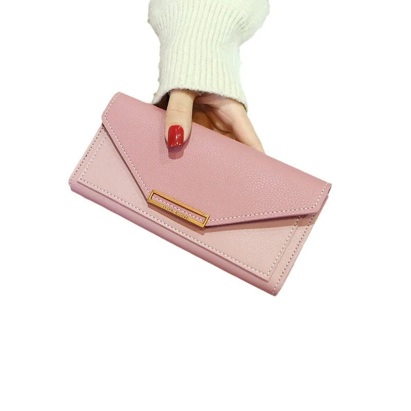 Women Long Wallet Pu Leather Card Holder Large Capacity Female Multi-function Coin Purse Clutch Money Bag Phone Wristlet Handbag