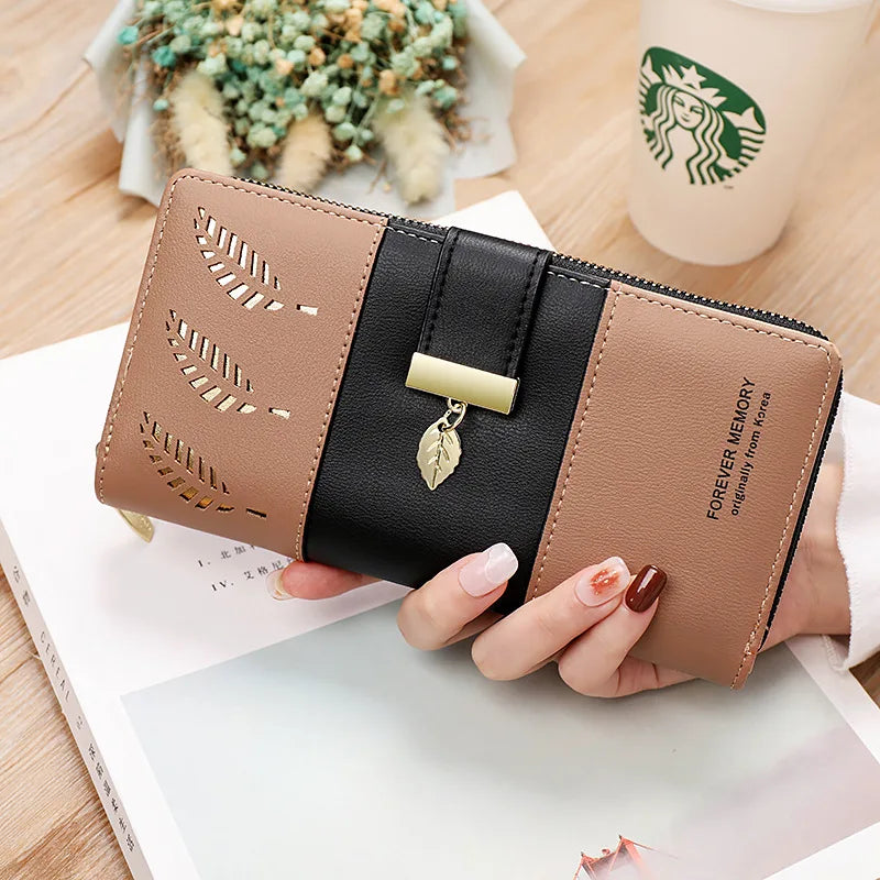 Women Long Wallet Pu Leather Card Holder Large Capacity Female Multi-function Coin Purse Clutch Money Bag Phone Wristlet Handbag