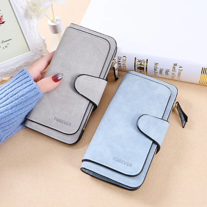 Women Long Wallet Pu Leather Card Holder Large Capacity Female Multi-function Coin Purse Clutch Money Bag Phone Wristlet Handbag