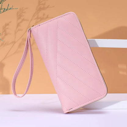 Women Long Wallet Pu Leather Card Holder Large Capacity Female Multi-function Coin Purse Clutch Money Bag Phone Wristlet Handbag