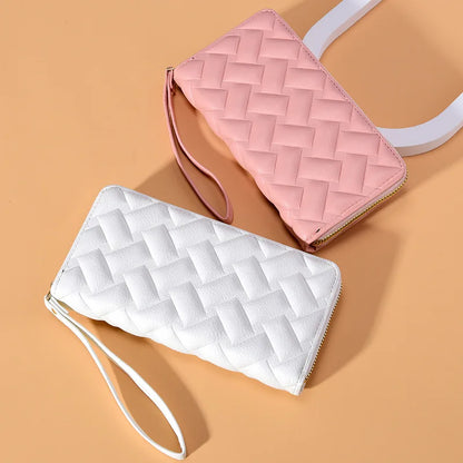 Women Long Wallet Pu Leather Card Holder Large Capacity Female Multi-function Coin Purse Clutch Money Bag Phone Wristlet Handbag