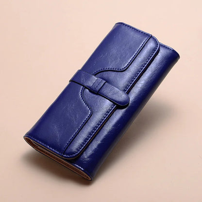 Women Long Wallet Pu Leather Card Holder Large Capacity Female Multi-function Coin Purse Clutch Money Bag Phone Wristlet Handbag