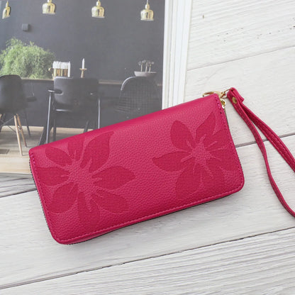 Women Long Wallet Pu Leather Card Holder Large Capacity Female Multi-function Coin Purse Clutch Money Bag Phone Wristlet Handbag