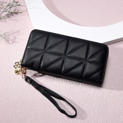 Women Long Wallet Pu Leather Card Holder Large Capacity Female Multi-function Coin Purse Clutch Money Bag Phone Wristlet Handbag