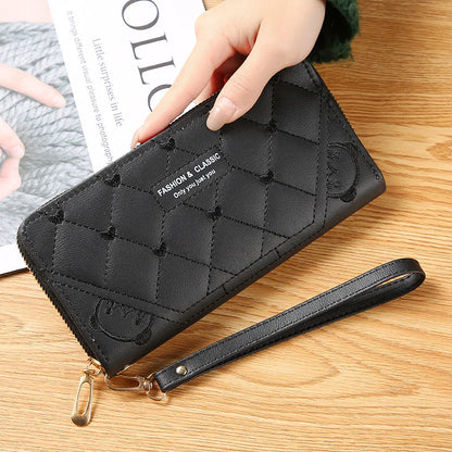 Women Long Wallet Pu Leather Card Holder Large Capacity Female Multi-function Coin Purse Clutch Money Bag Phone Wristlet Handbag