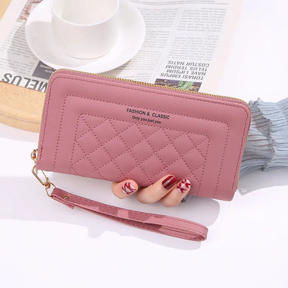 Women Long Wallet Pu Leather Card Holder Large Capacity Female Multi-function Coin Purse Clutch Money Bag Phone Wristlet Handbag