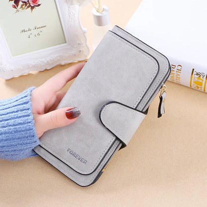 Women Long Wallet Pu Leather Card Holder Large Capacity Female Multi-function Coin Purse Clutch Money Bag Phone Wristlet Handbag