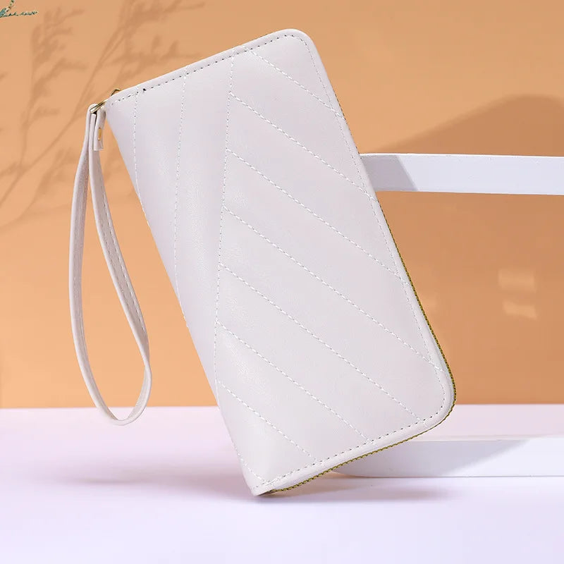 Women Long Wallet Pu Leather Card Holder Large Capacity Female Multi-function Coin Purse Clutch Money Bag Phone Wristlet Handbag