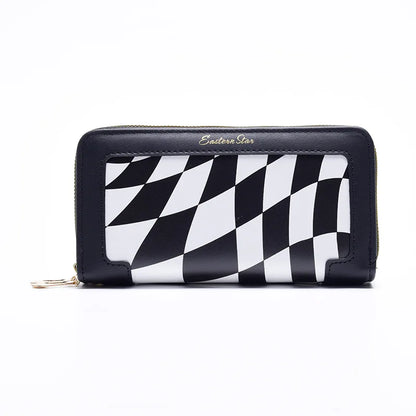 Women Long Wallet Pu Leather Card Holder Large Capacity Female Multi-function Coin Purse Clutch Money Bag Phone Wristlet Handbag