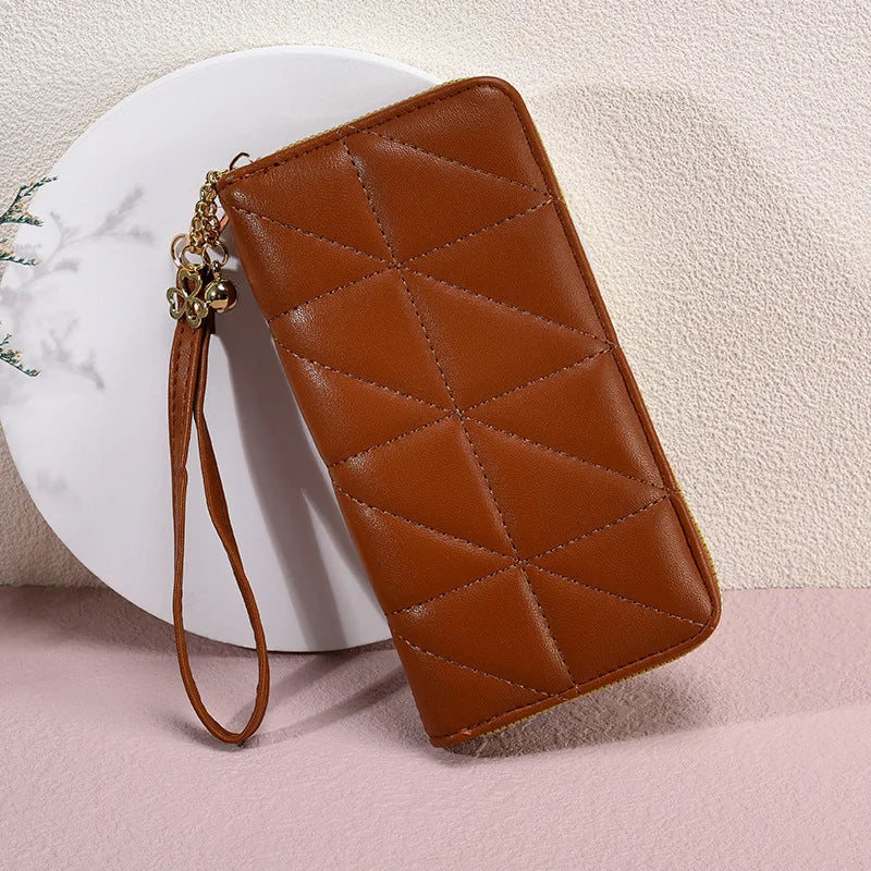 Women Long Wallet Pu Leather Card Holder Large Capacity Female Multi-function Coin Purse Clutch Money Bag Phone Wristlet Handbag