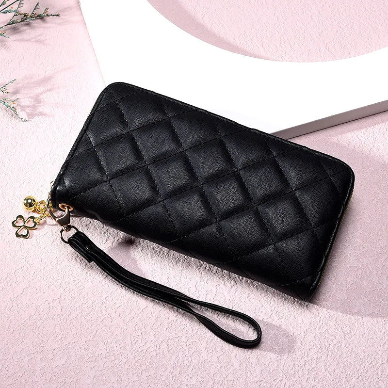 Women Long Wallet Pu Leather Card Holder Large Capacity Female Multi-function Coin Purse Clutch Money Bag Phone Wristlet Handbag