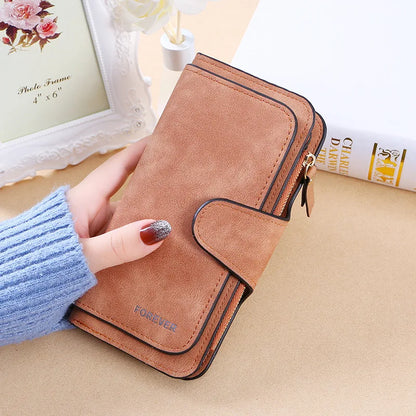 Women Long Wallet Pu Leather Card Holder Large Capacity Female Multi-function Coin Purse Clutch Money Bag Phone Wristlet Handbag