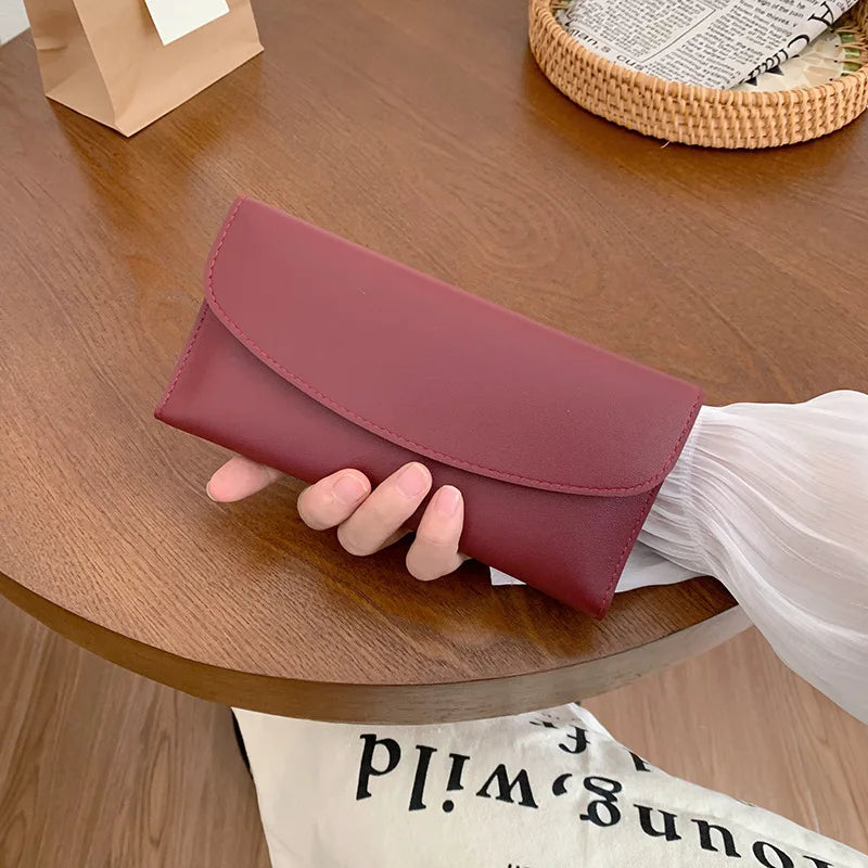 Women Long Wallet Pu Leather Card Holder Large Capacity Female Multi-function Coin Purse Clutch Money Bag Phone Wristlet Handbag
