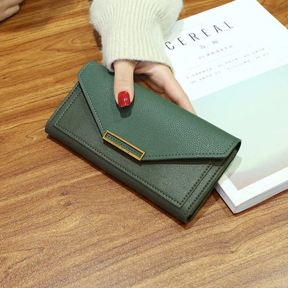 Women Long Wallet Pu Leather Card Holder Large Capacity Female Multi-function Coin Purse Clutch Money Bag Phone Wristlet Handbag