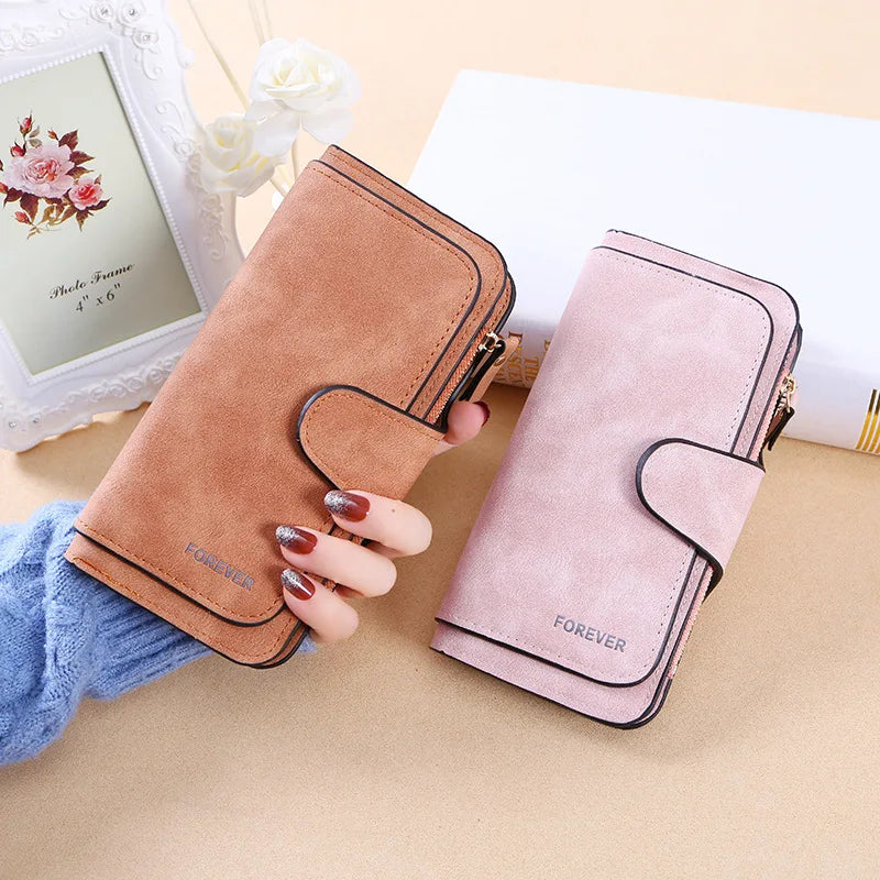 Women Long Wallet Pu Leather Card Holder Large Capacity Female Multi-function Coin Purse Clutch Money Bag Phone Wristlet Handbag