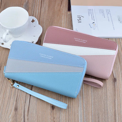 Women Long Wallet Pu Leather Card Holder Large Capacity Female Multi-function Coin Purse Clutch Money Bag Phone Wristlet Handbag