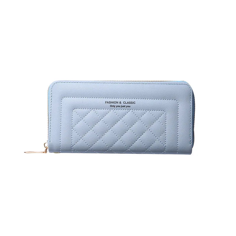 Women Long Wallet Pu Leather Card Holder Large Capacity Female Multi-function Coin Purse Clutch Money Bag Phone Wristlet Handbag