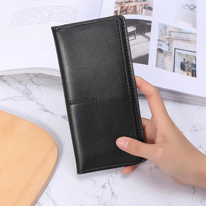 Women Long Wallet Pu Leather Card Holder Large Capacity Female Multi-function Coin Purse Clutch Money Bag Phone Wristlet Handbag