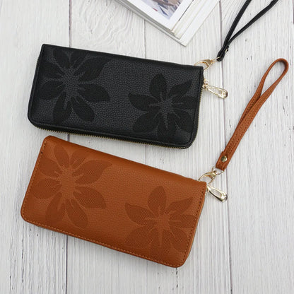 Women Long Wallet Pu Leather Card Holder Large Capacity Female Multi-function Coin Purse Clutch Money Bag Phone Wristlet Handbag