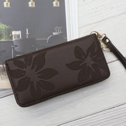 Women Long Wallet Pu Leather Card Holder Large Capacity Female Multi-function Coin Purse Clutch Money Bag Phone Wristlet Handbag