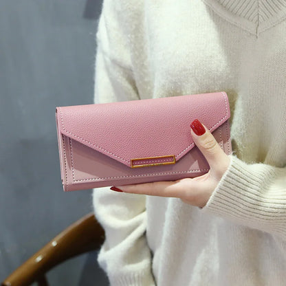 Women Long Wallet Pu Leather Card Holder Large Capacity Female Multi-function Coin Purse Clutch Money Bag Phone Wristlet Handbag